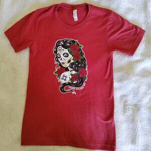 Bella Canvas Sugar Skull Graphic Relaxed Fit T-shirt